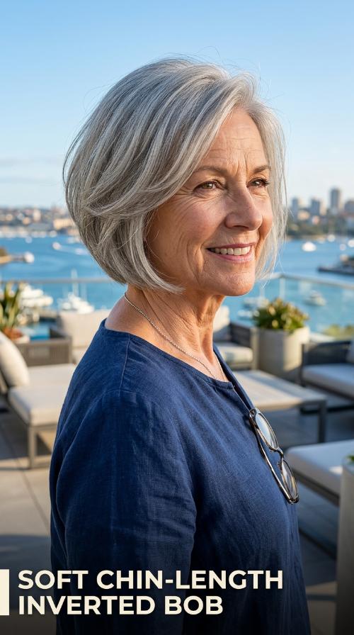 Soft Chin-Length Inverted Bob