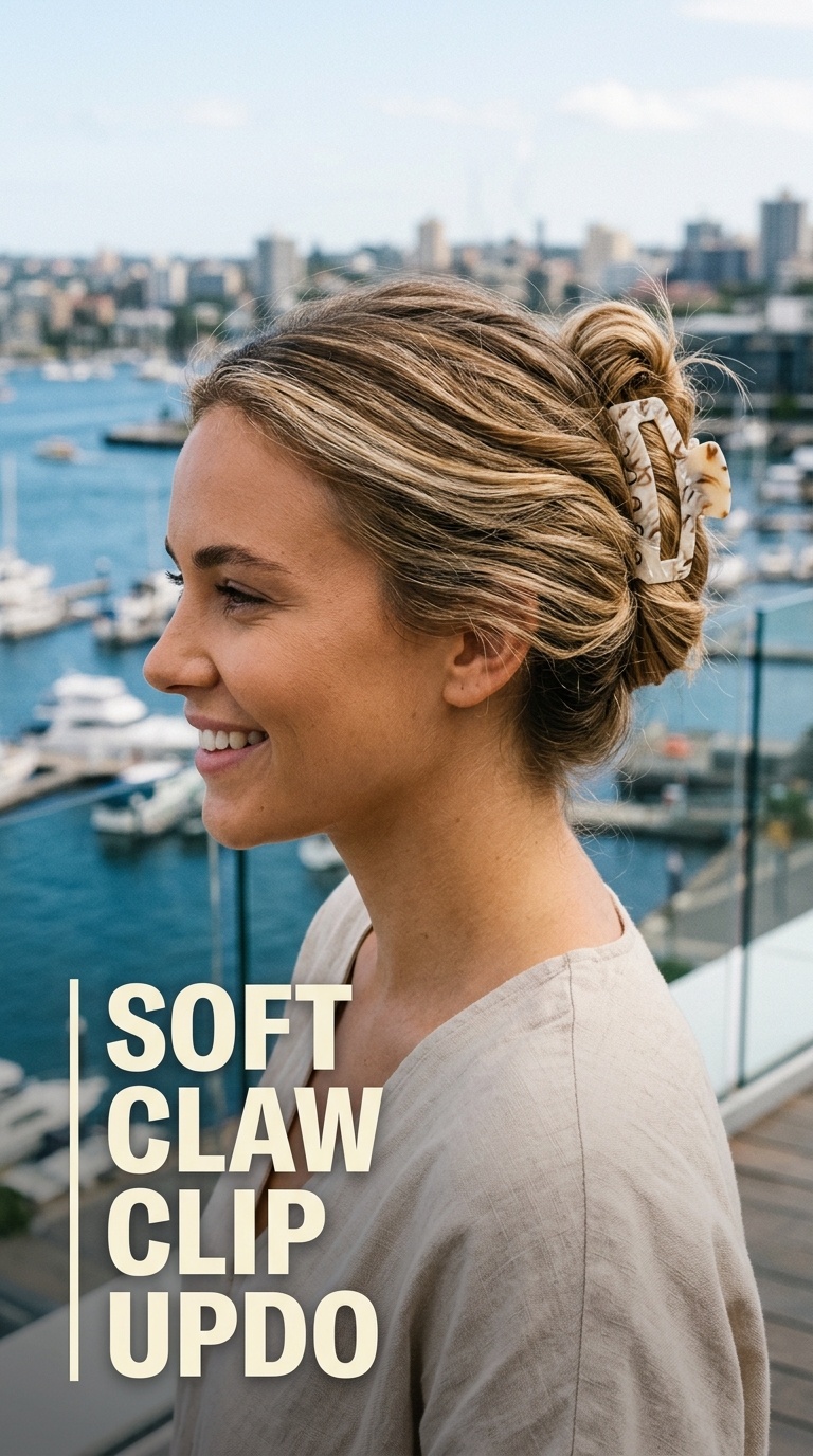 Soft Claw Clip Updo