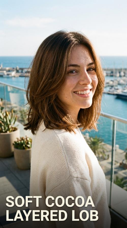 Soft Cocoa Layered Lob