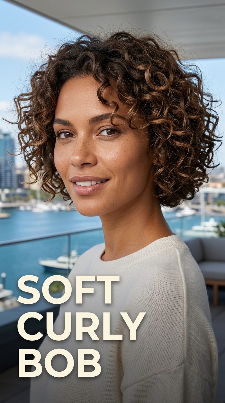 Soft Curly Bob