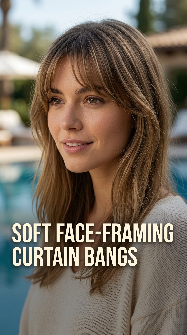Soft Face-Framing Curtain Bangs