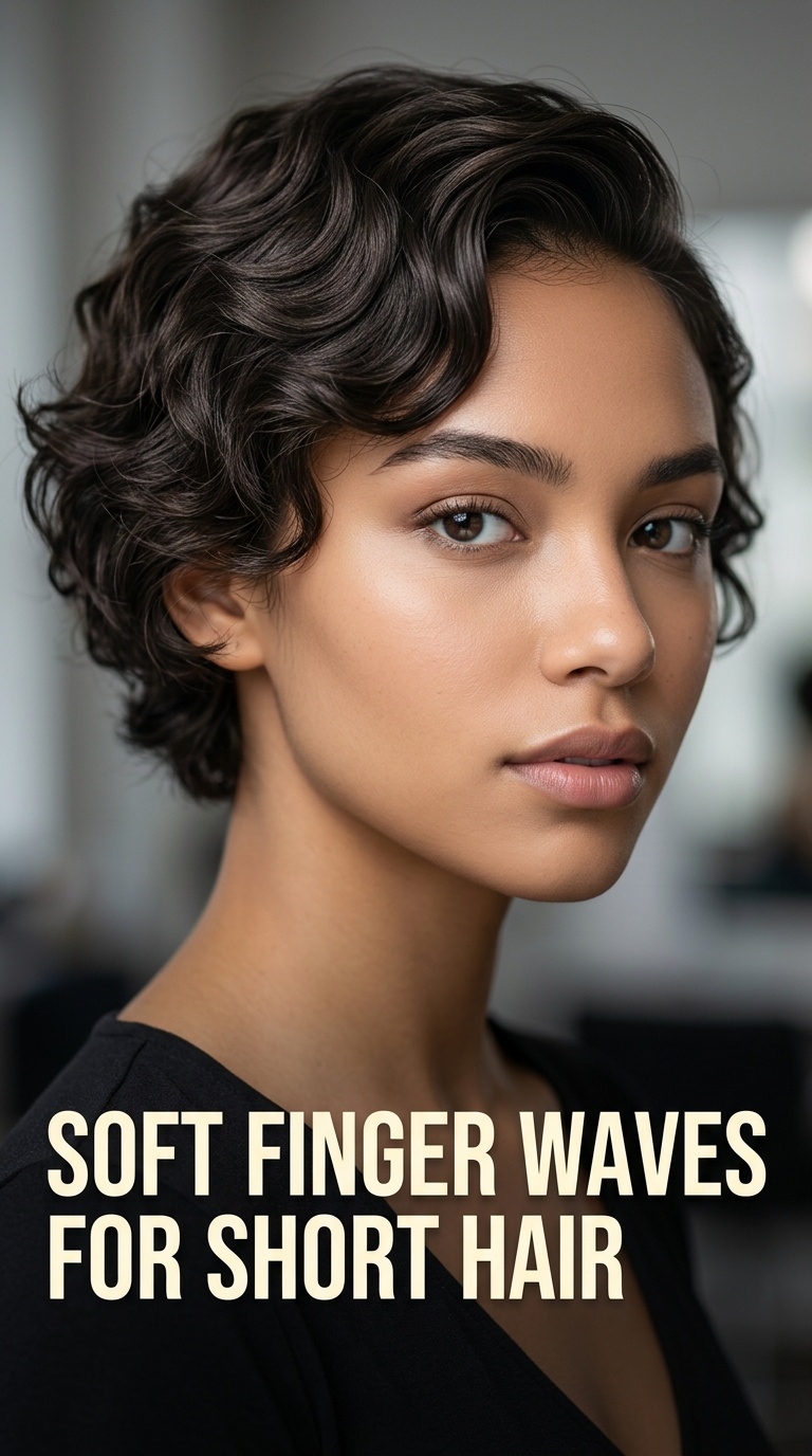 Soft Finger Waves for Short Hair