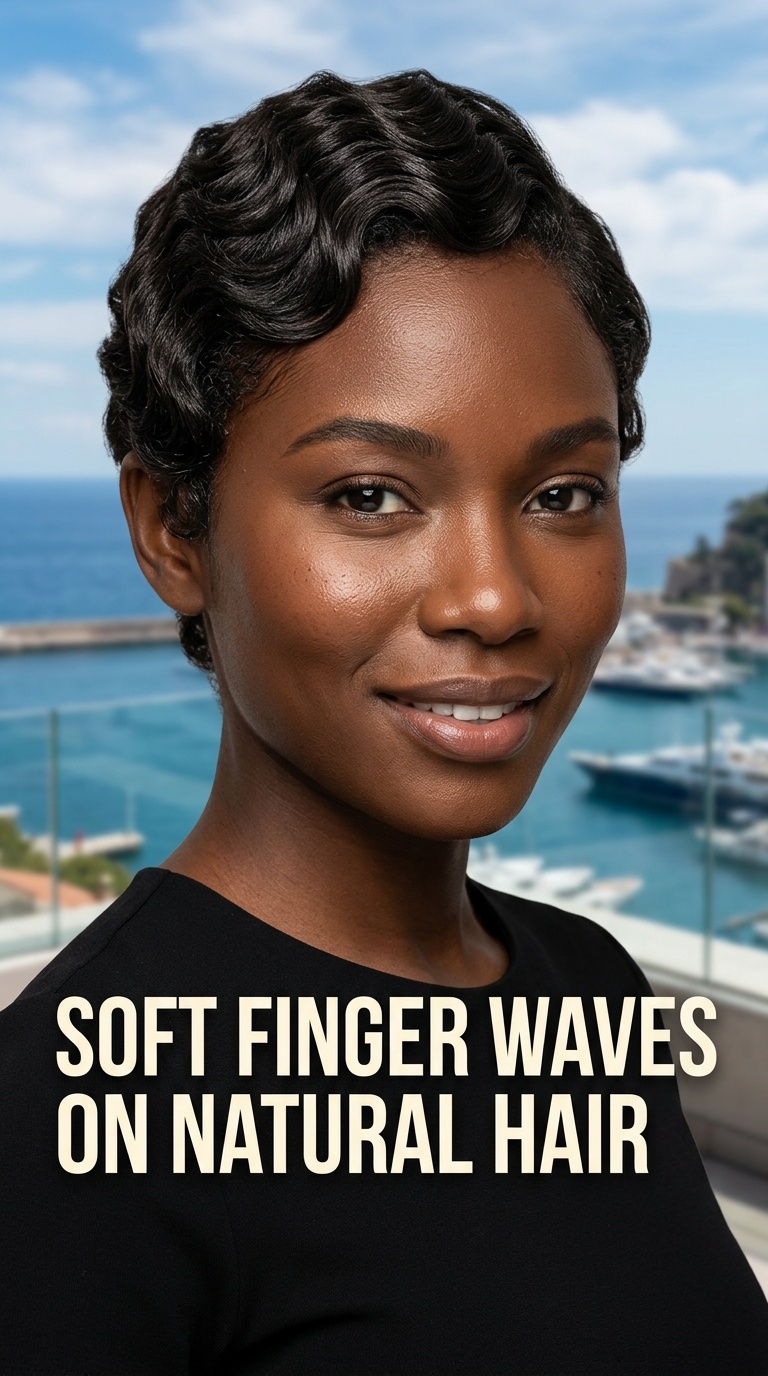 Soft Finger Waves on Natural Hair
