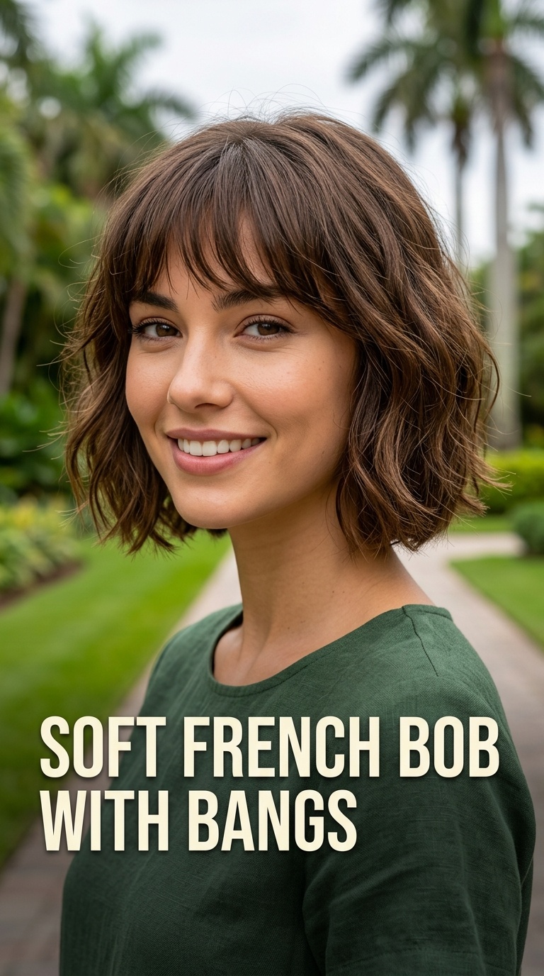 Soft French Bob with Bangs