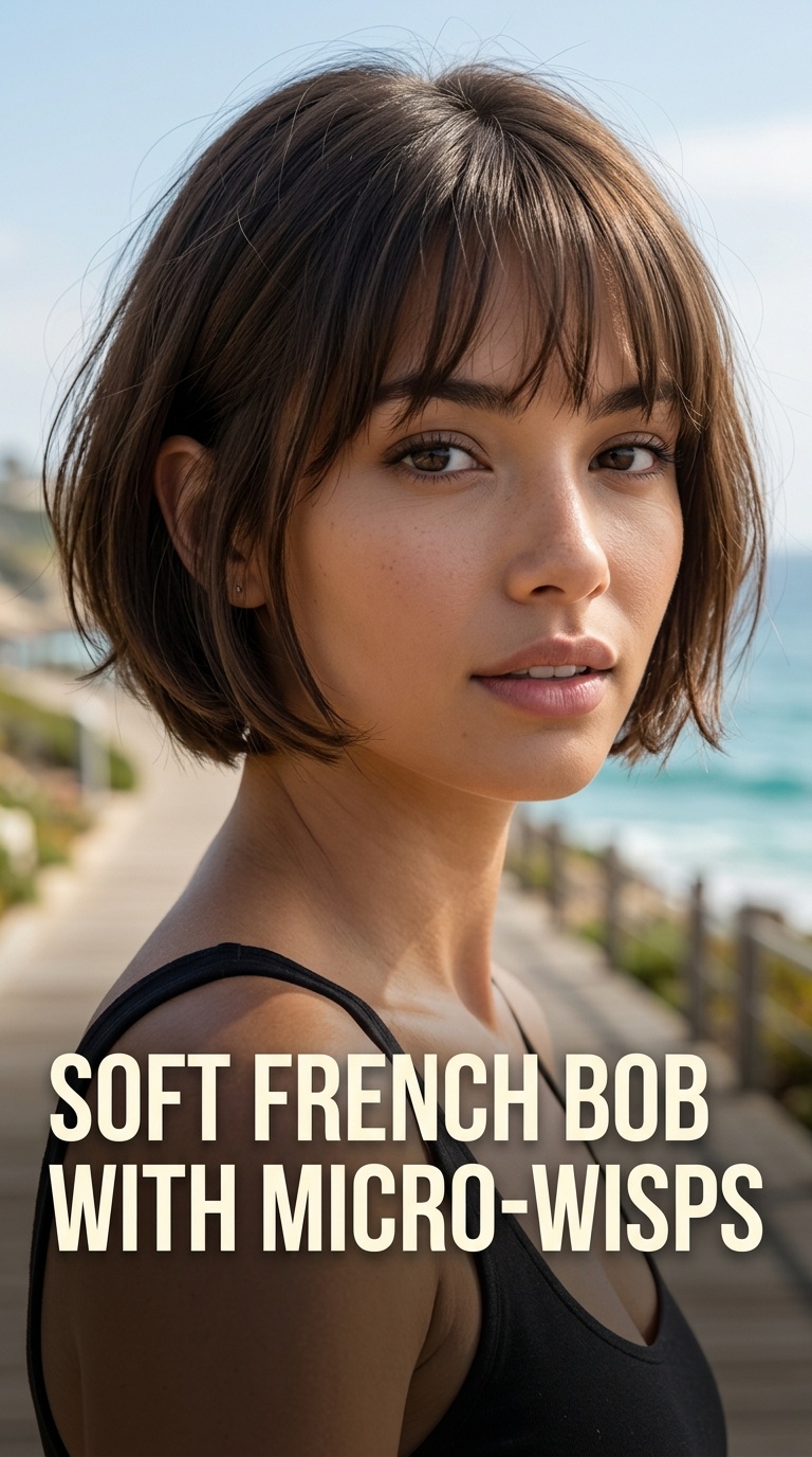 Soft French Bob with Micro-Wisps