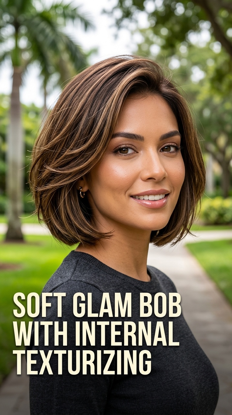 Soft Glam Bob with Internal Texturizing