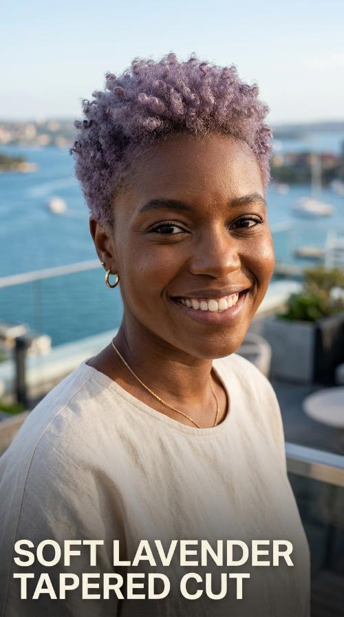 Soft Lavender Tapered Cut