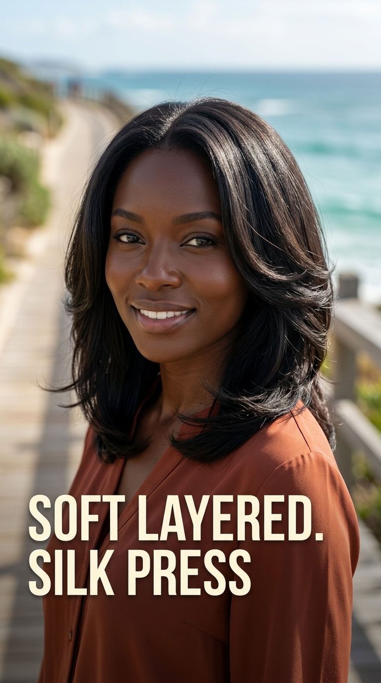 Soft Layered Silk Press