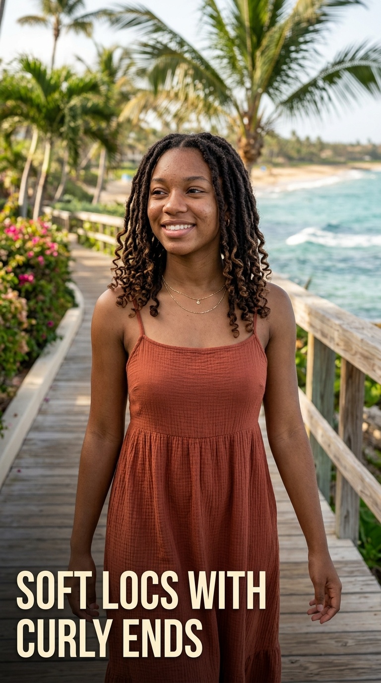Soft Locs with Curly Ends