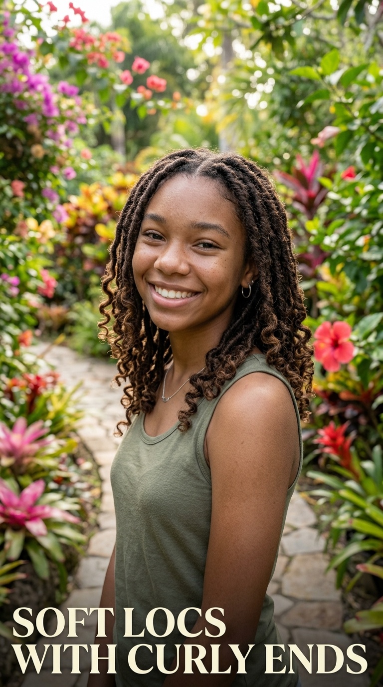 Soft Locs with Curly Ends