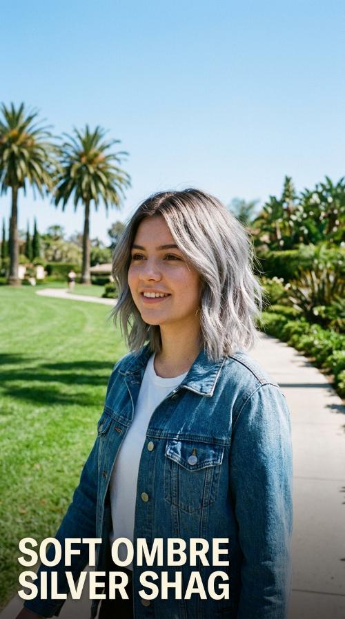 Soft Ombre Silver Shag