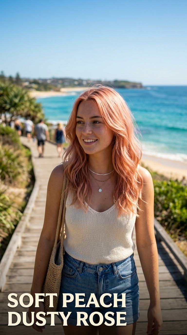 Soft Peach Dusty Rose