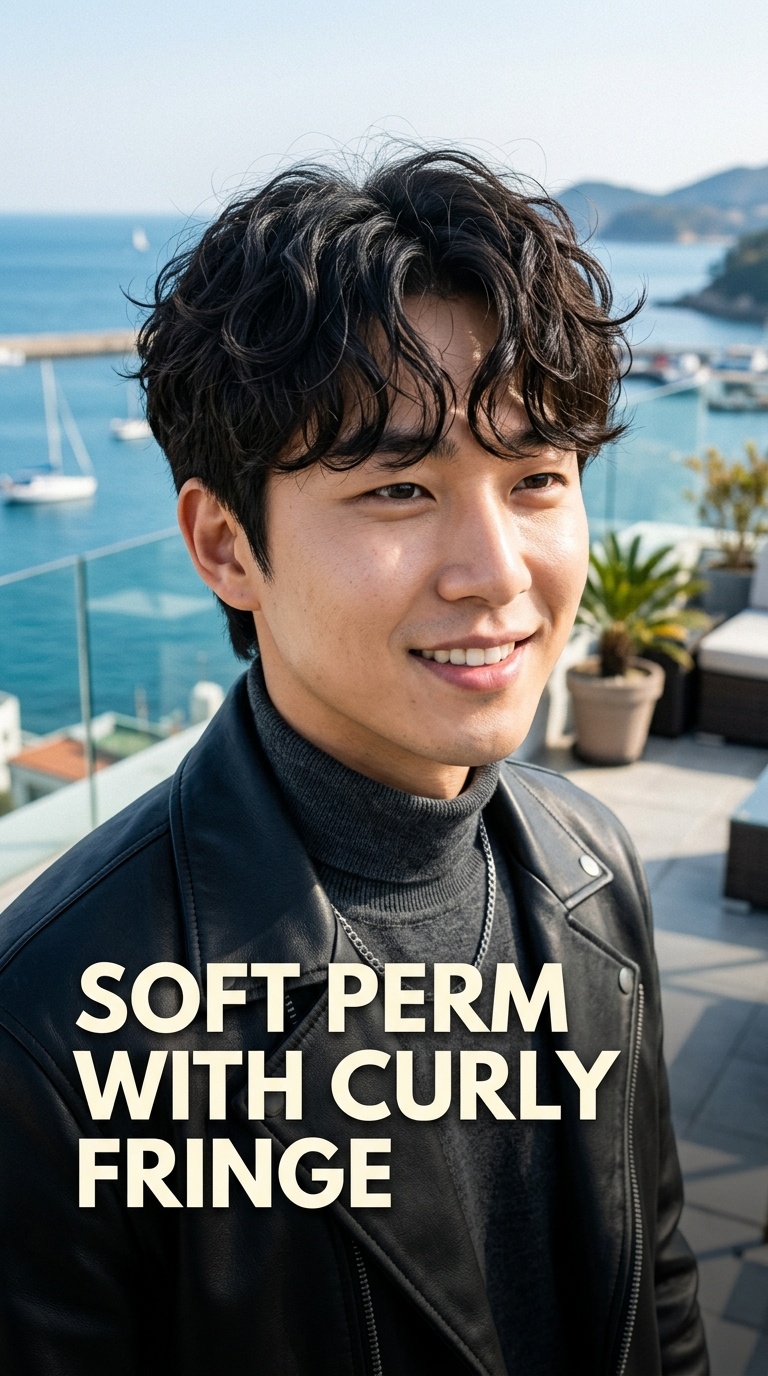 Soft Perm with Curly Fringe