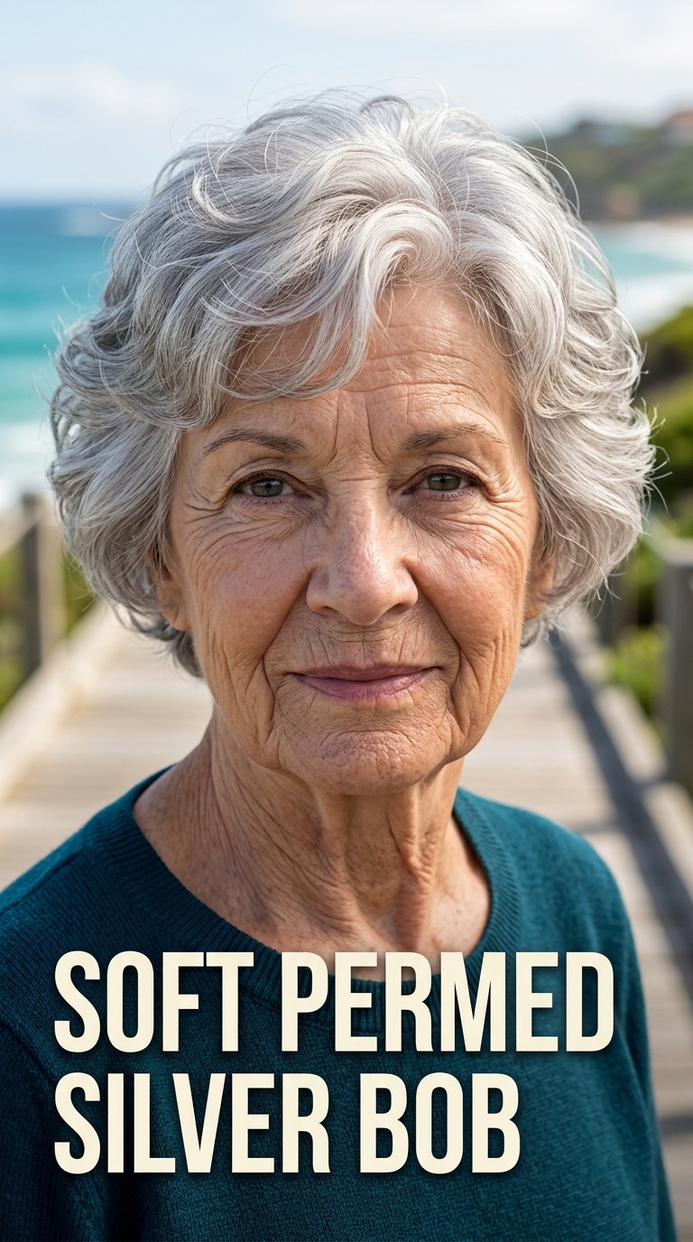 Soft Permed Silver Bob