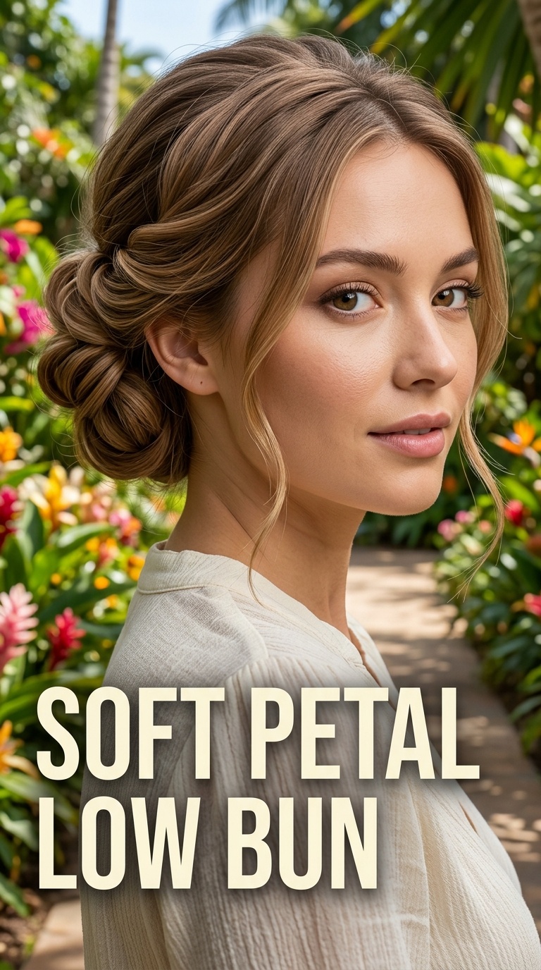 Soft Petal Low Bun