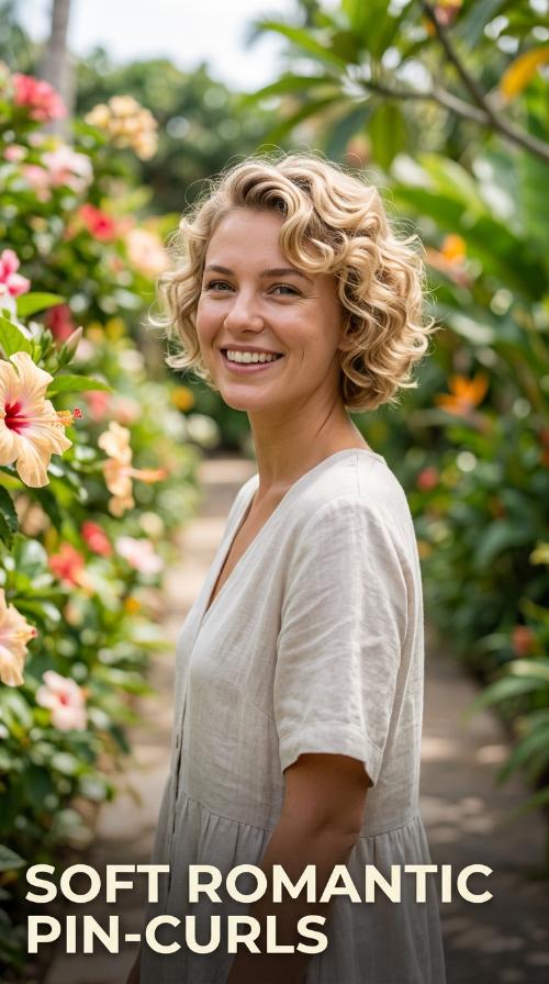Soft Romantic Pin-Curls