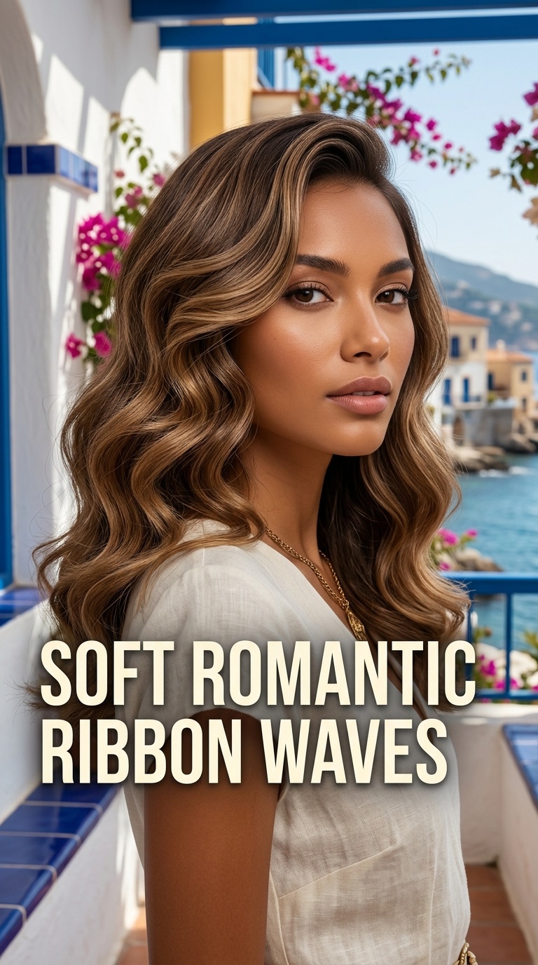 Soft Romantic Ribbon Waves