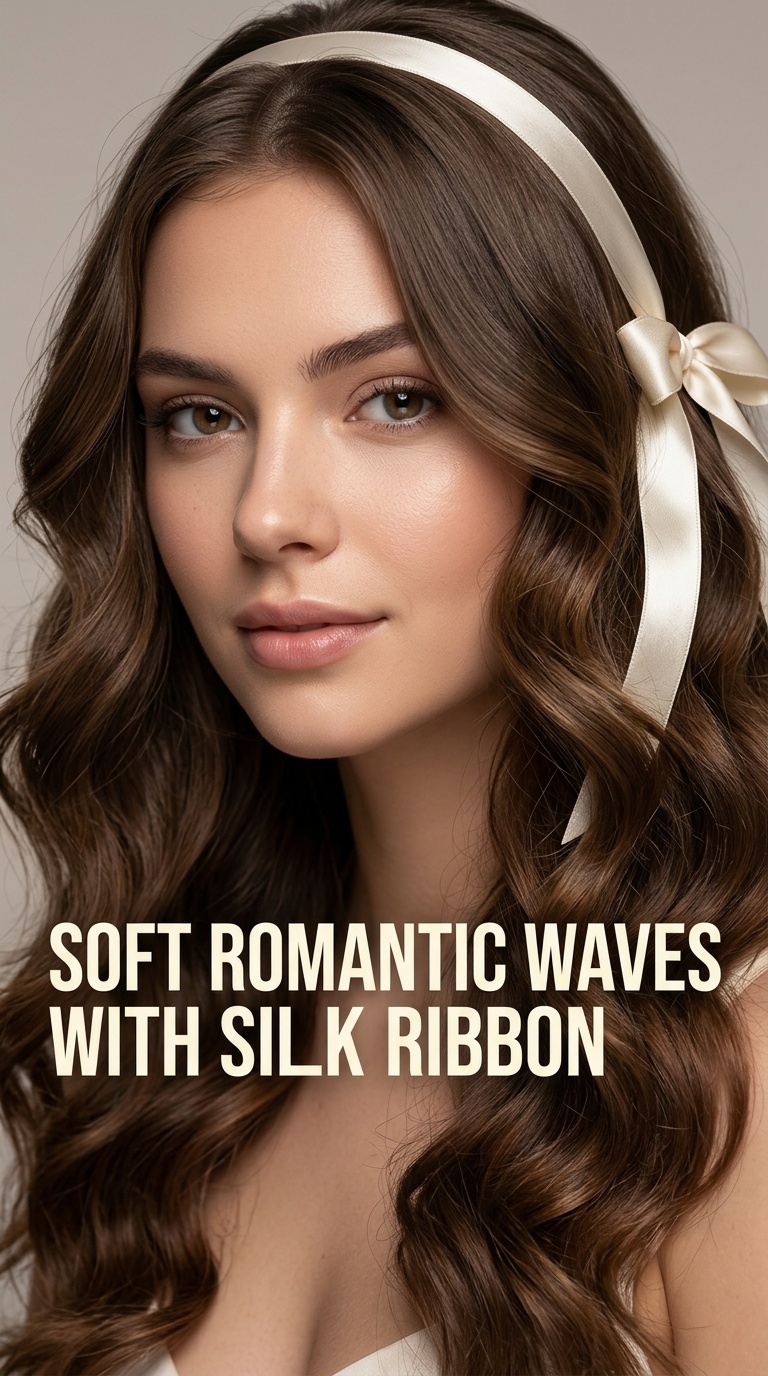 Soft Romantic Waves with Silk Ribbon
