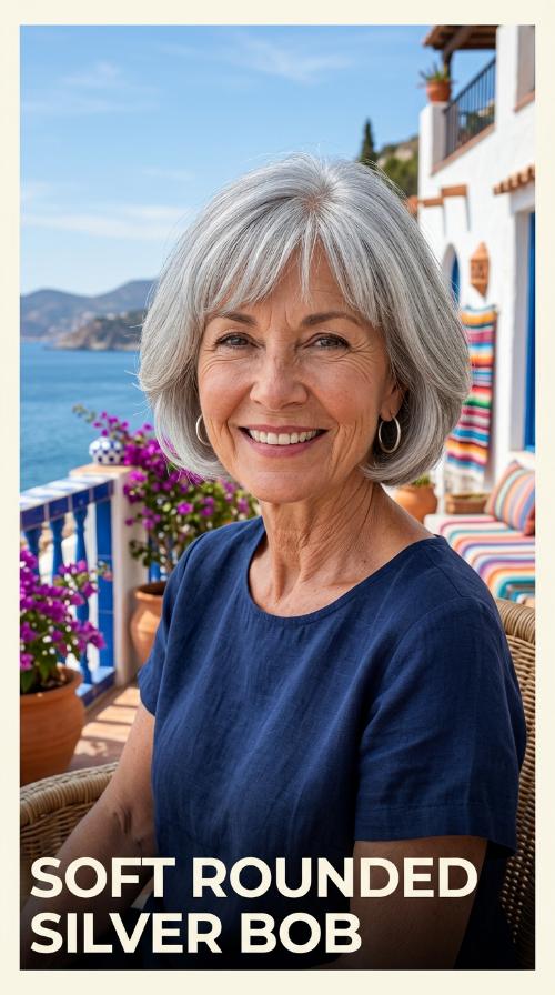 Soft Rounded Silver Bob