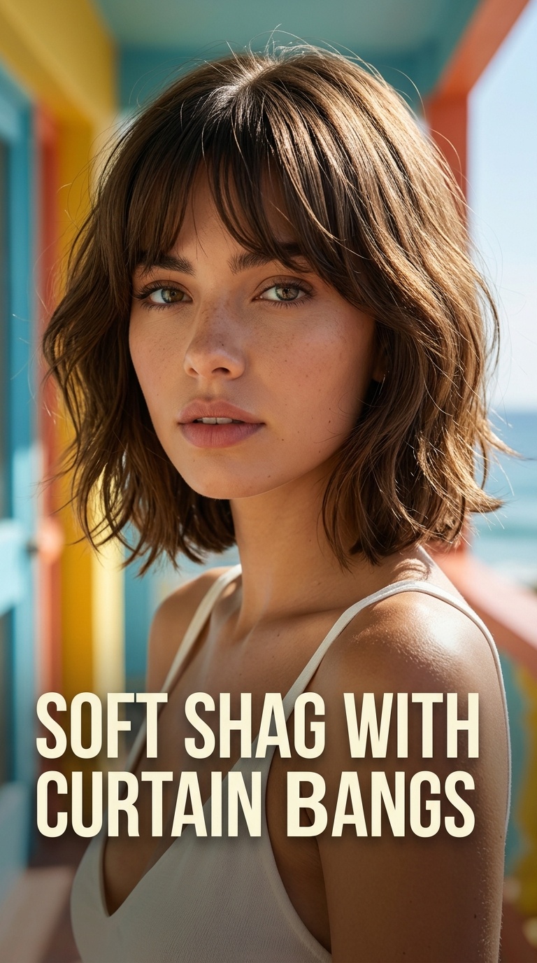 Soft Shag with Curtain Bangs