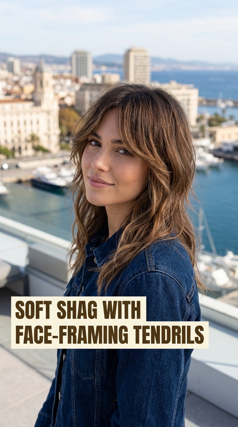 Soft Shag with Face-Framing Tendrils