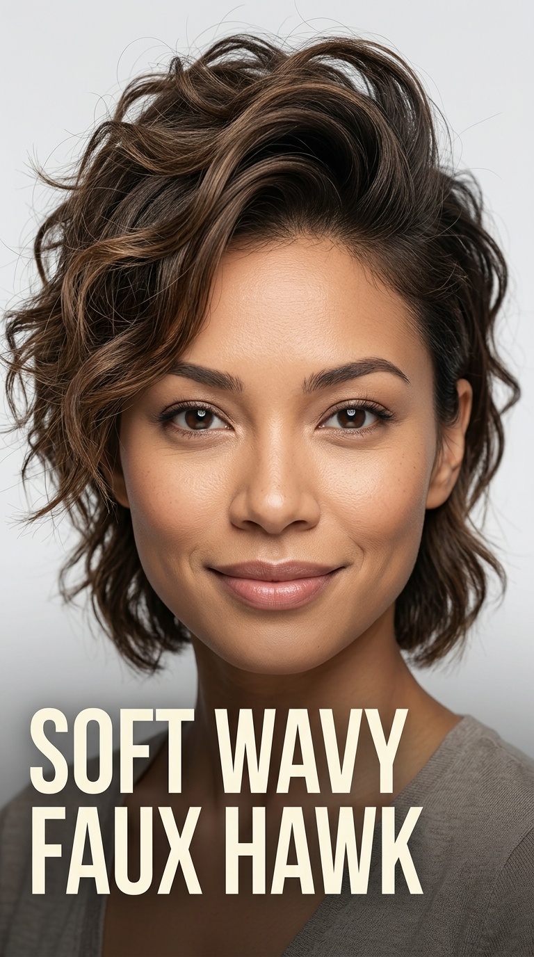 Soft Wavy Faux Hawk
