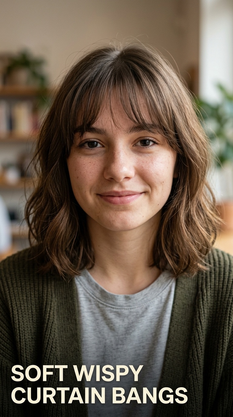 Soft Wispy Curtain Bangs