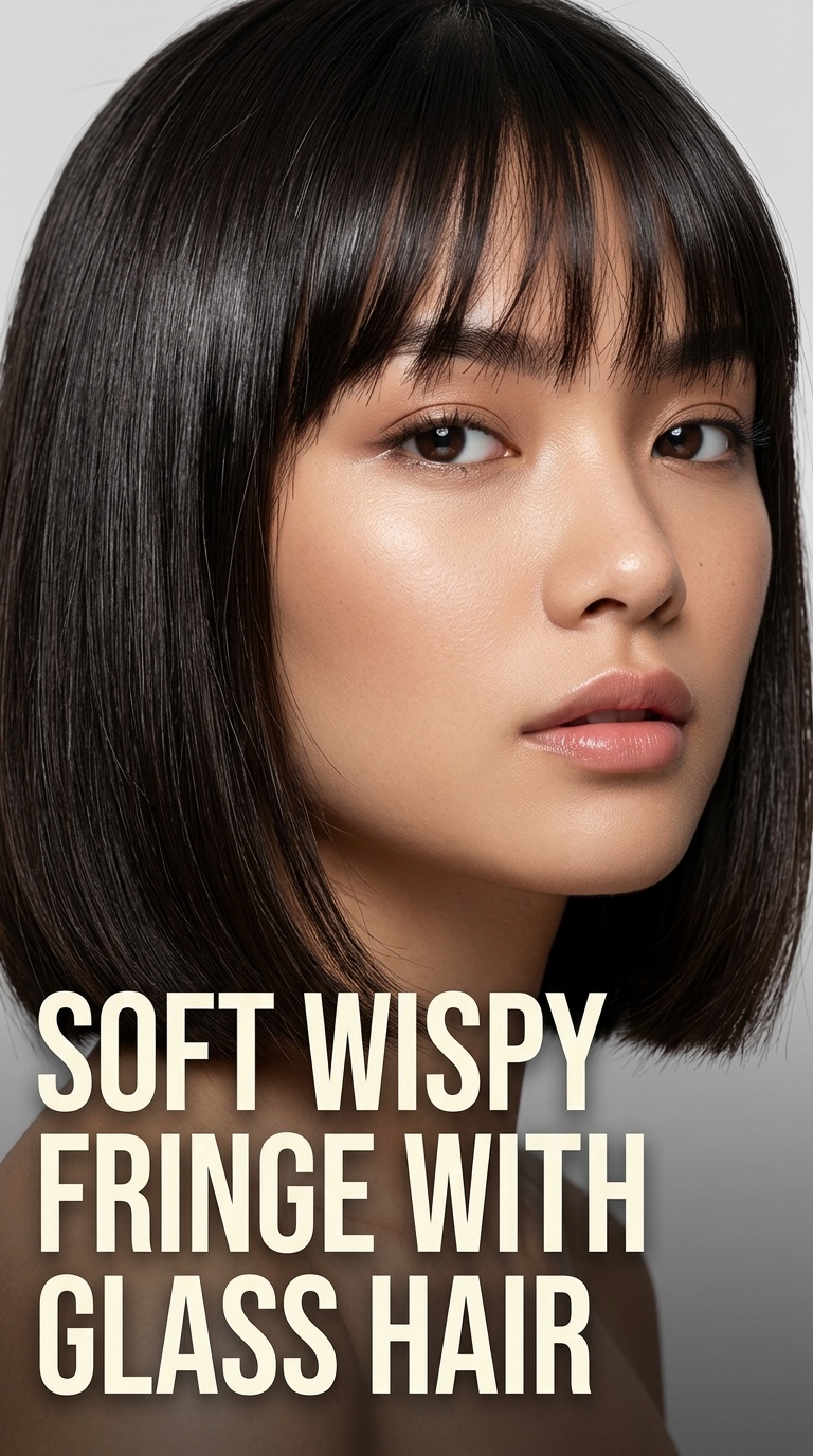 Soft Wispy Fringe with Glass Hair