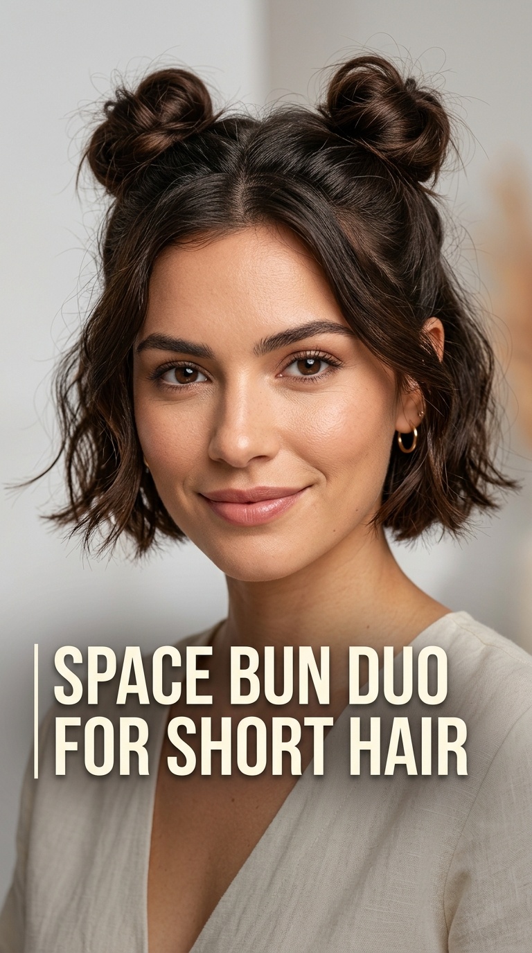 Space Bun Duo for Short Hair