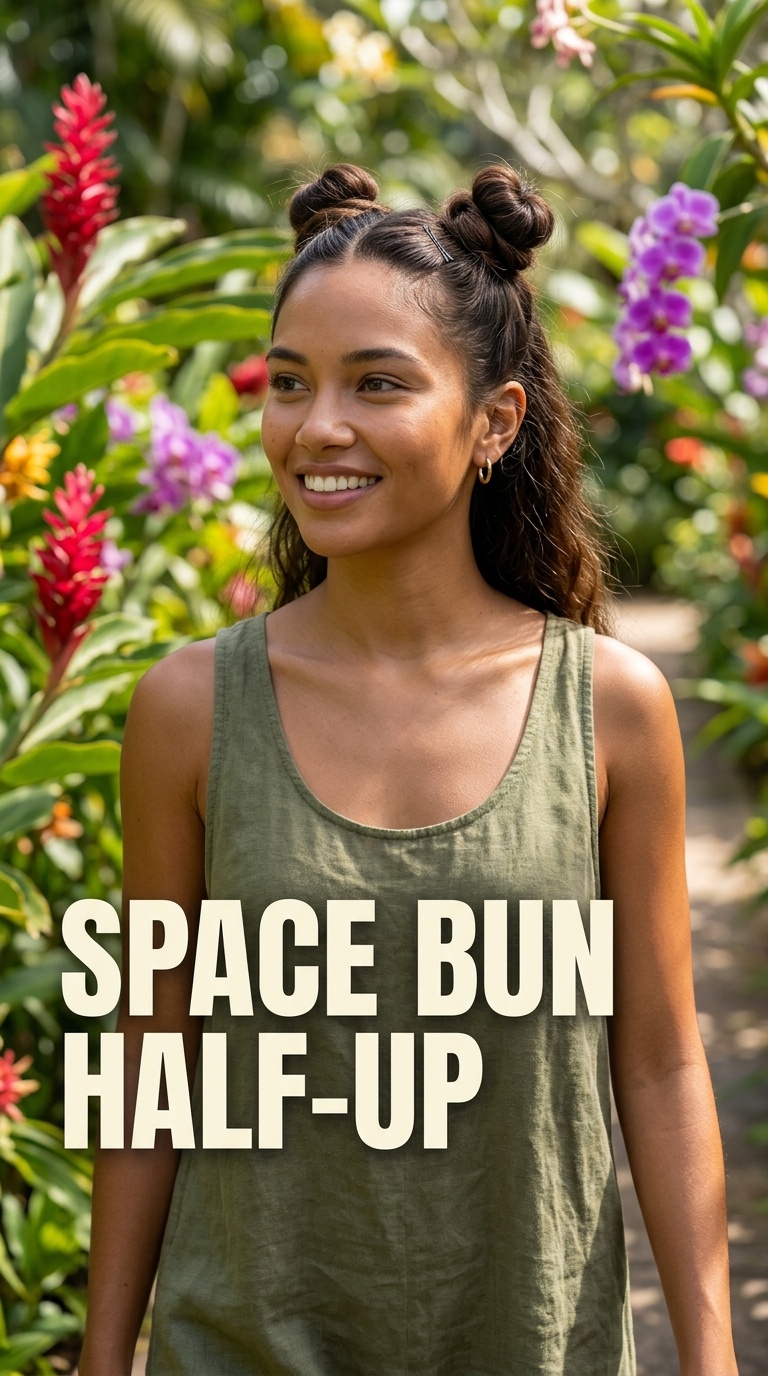 Space Bun Half-Up