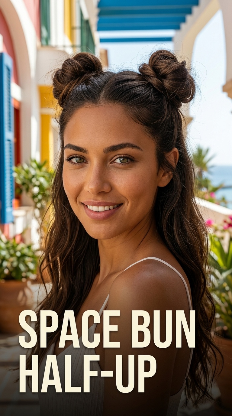 Space Bun Half-Up