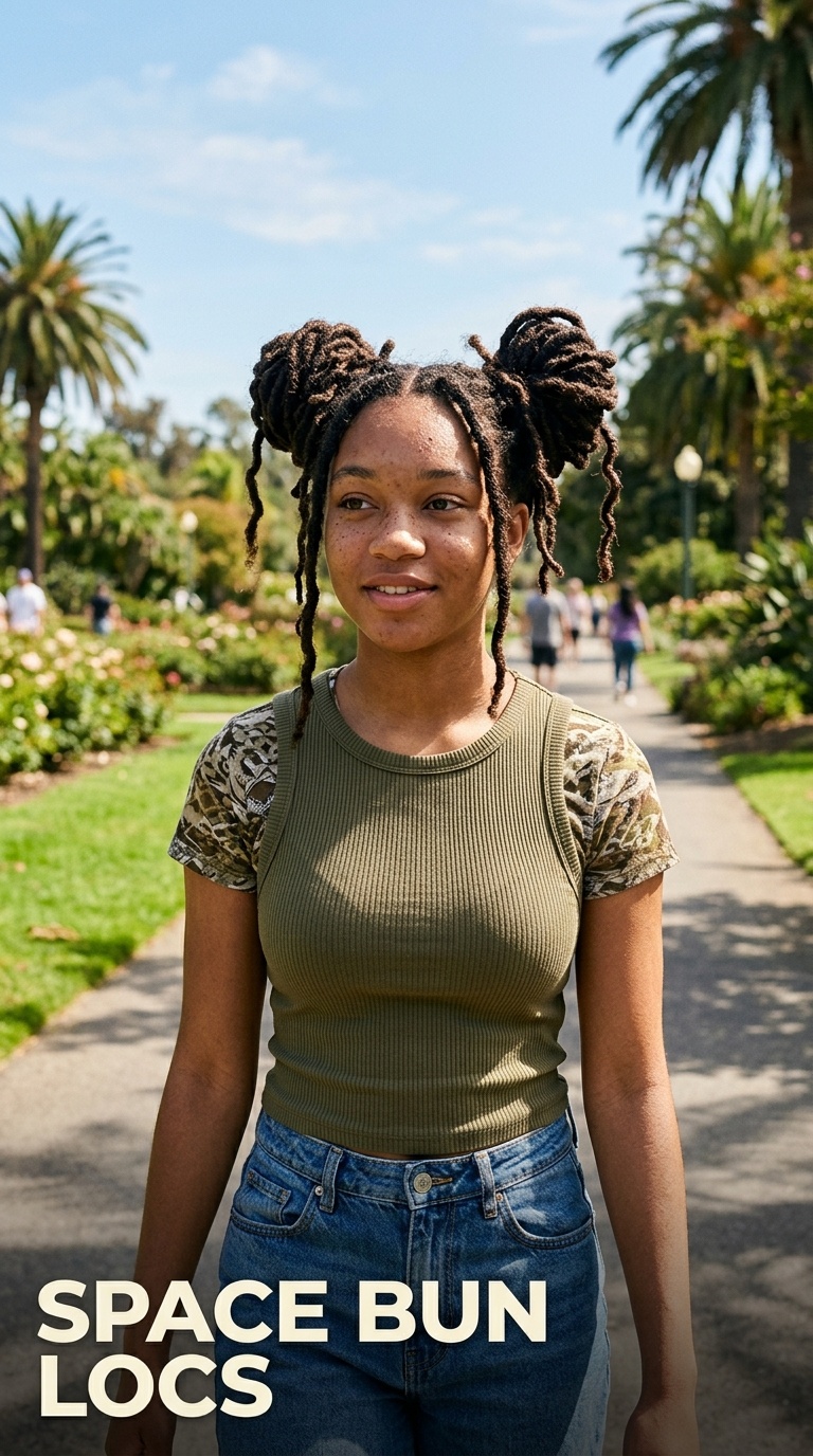 Space Bun Locs