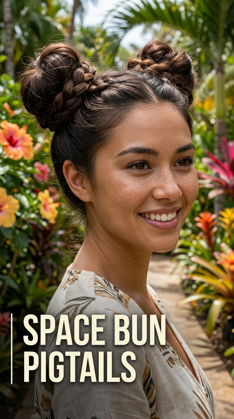 Space Bun Pigtails