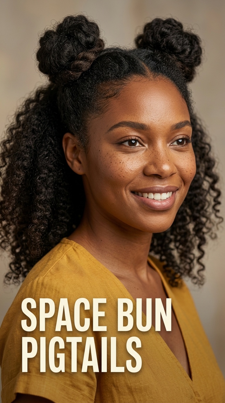 Space Bun Pigtails