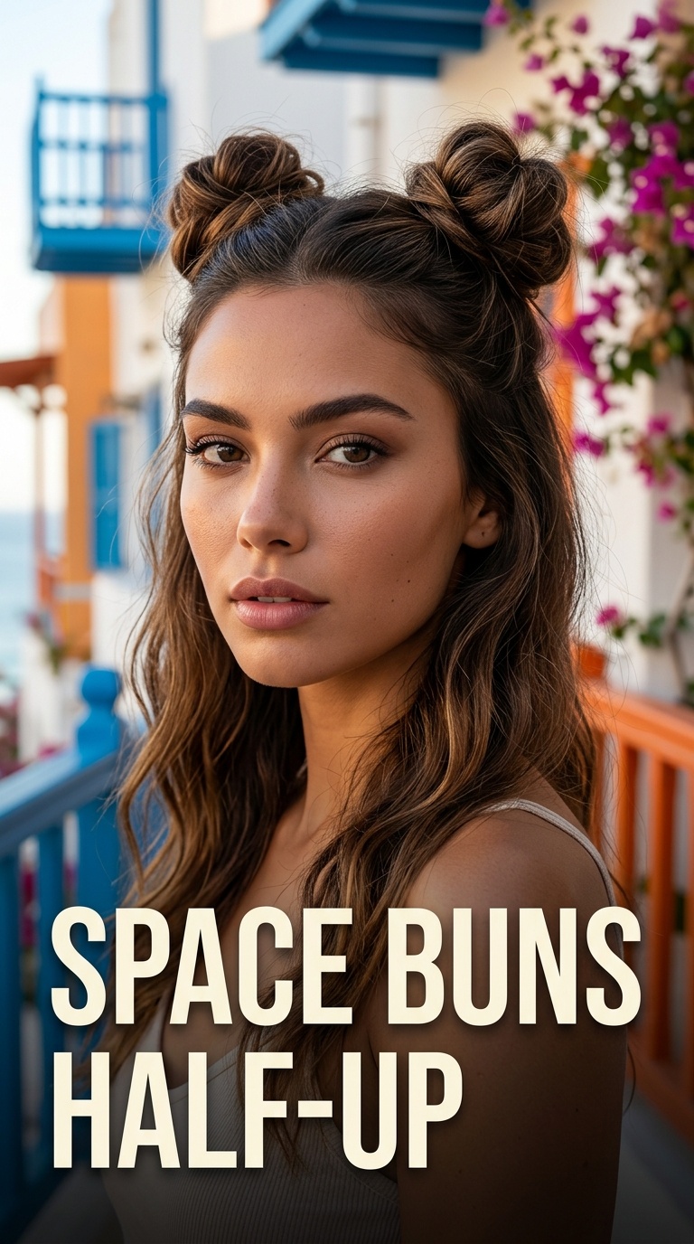 Space Buns Half-Up