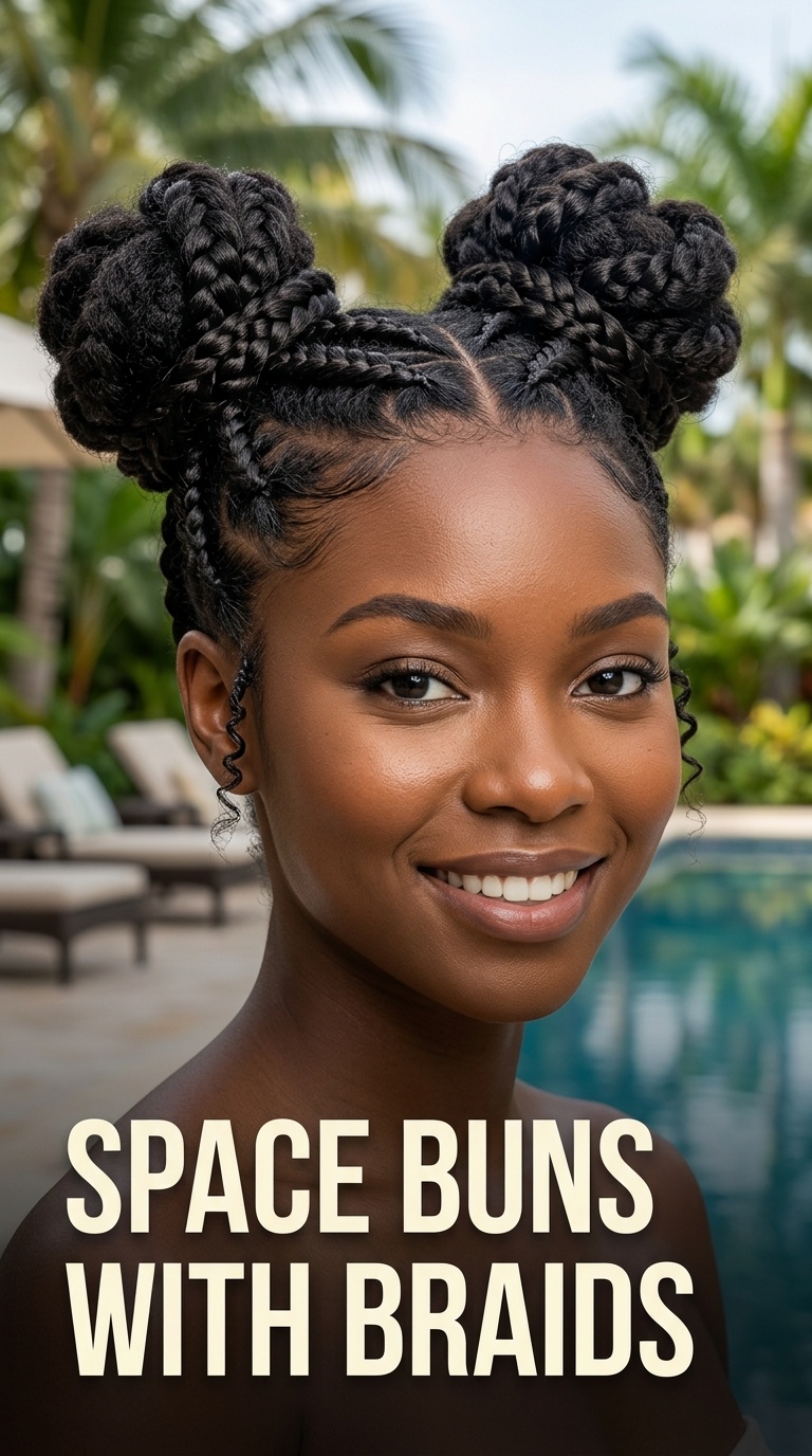 Space Buns with Braids