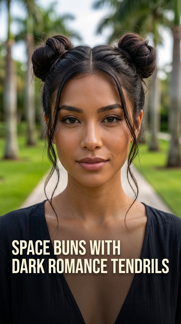 Space Buns with Dark Romance Tendrils