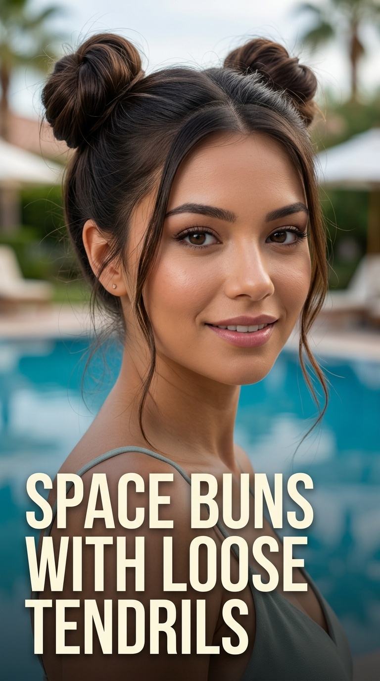 Space Buns with Loose Tendrils