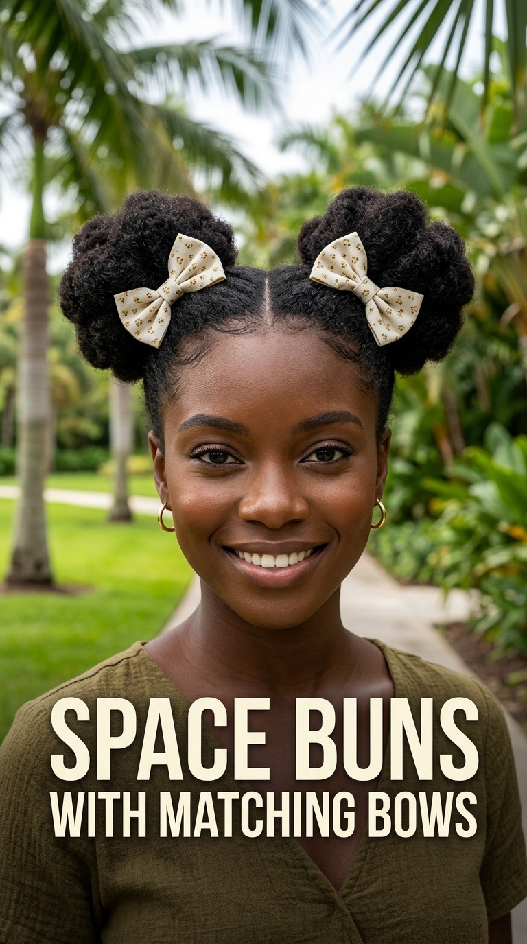 Space Buns with Matching Bows
