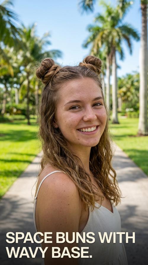 Space Buns with Wavy Base