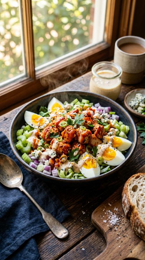Spicy Buffalo Chicken and Egg Salad
