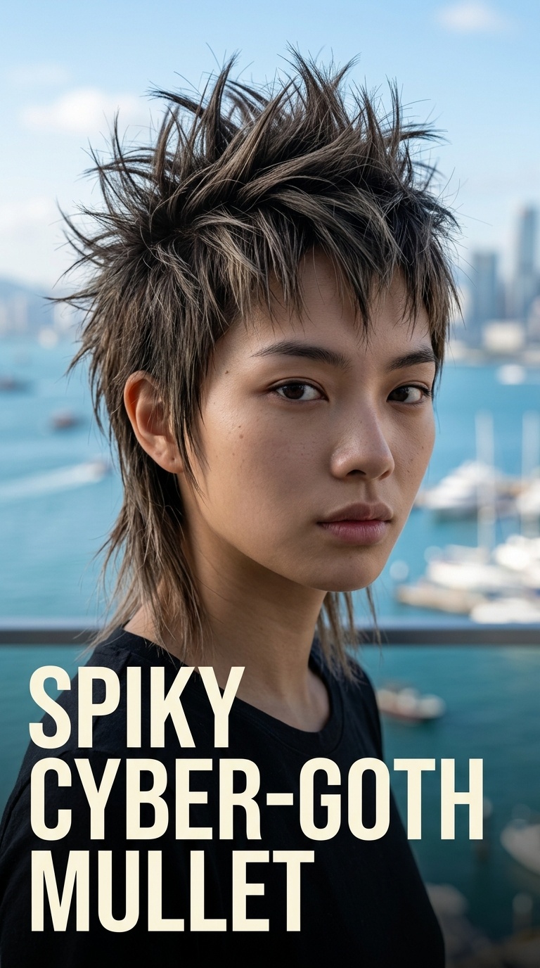 Spiky Cyber-Goth Mullet