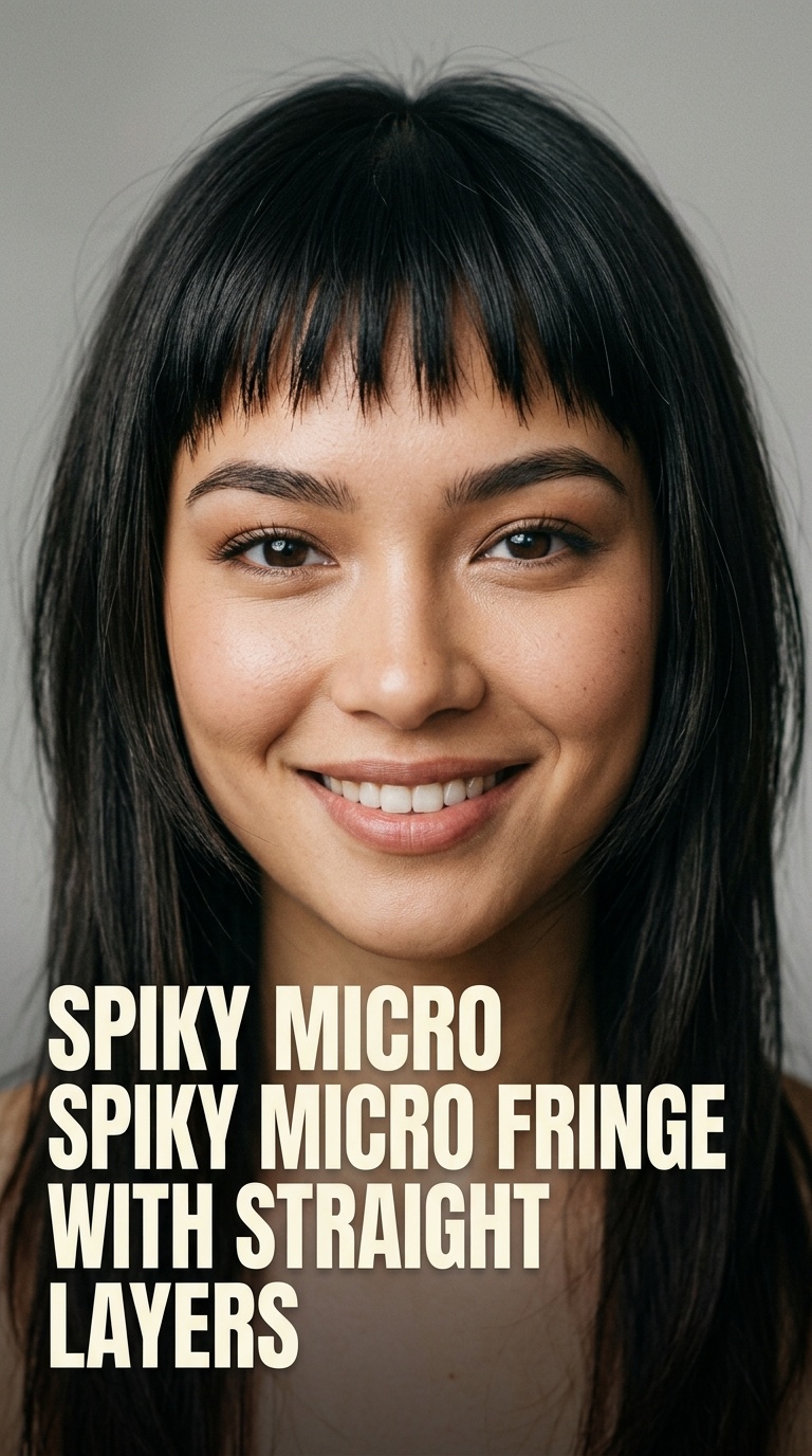 Spiky Micro Fringe with Straight Layers