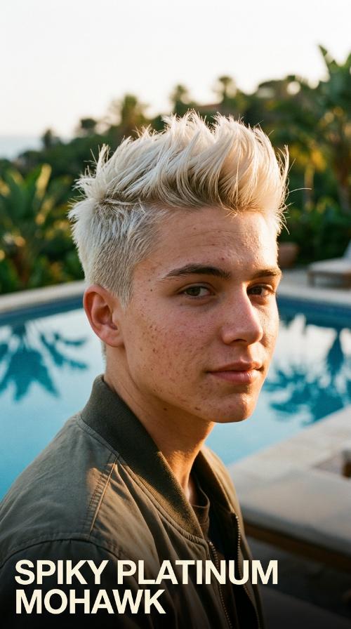 Spiky Platinum Mohawk