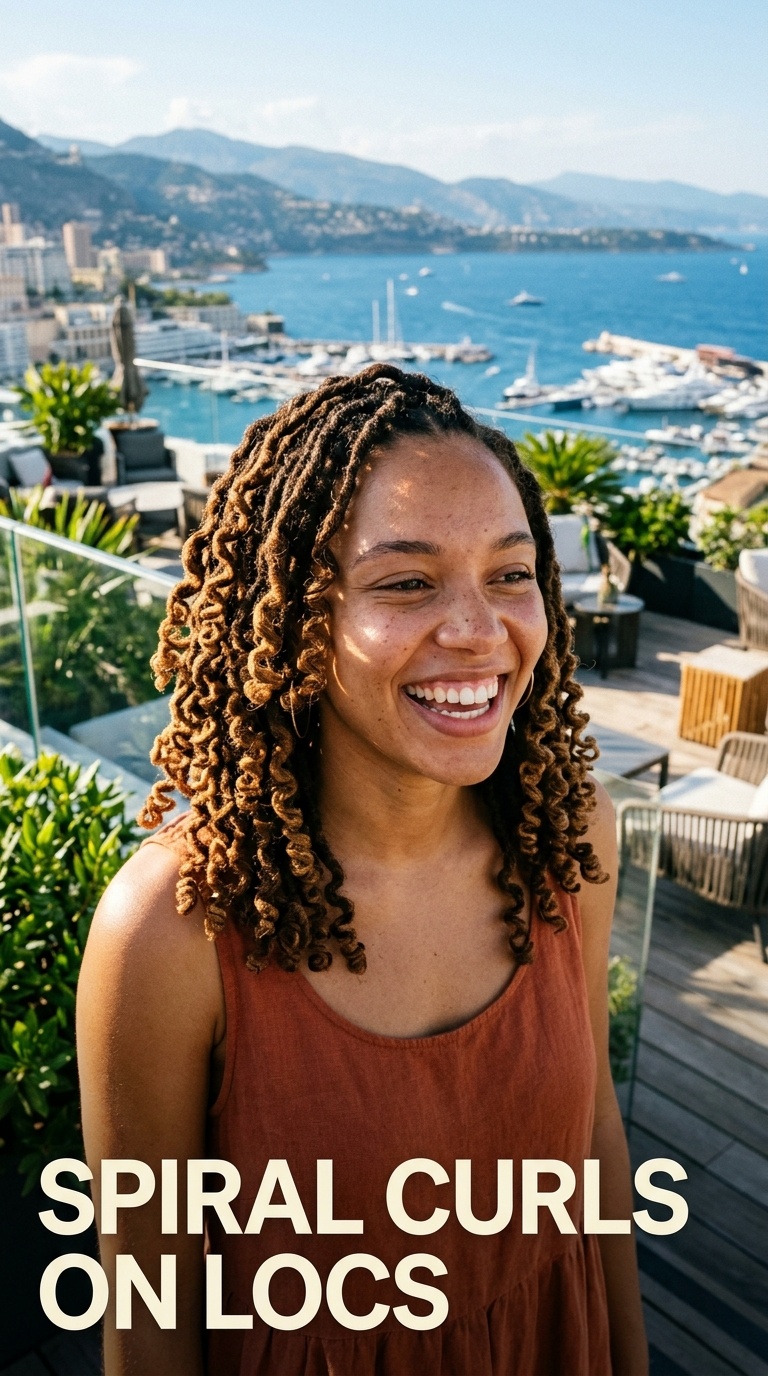 Spiral Curls on Locs