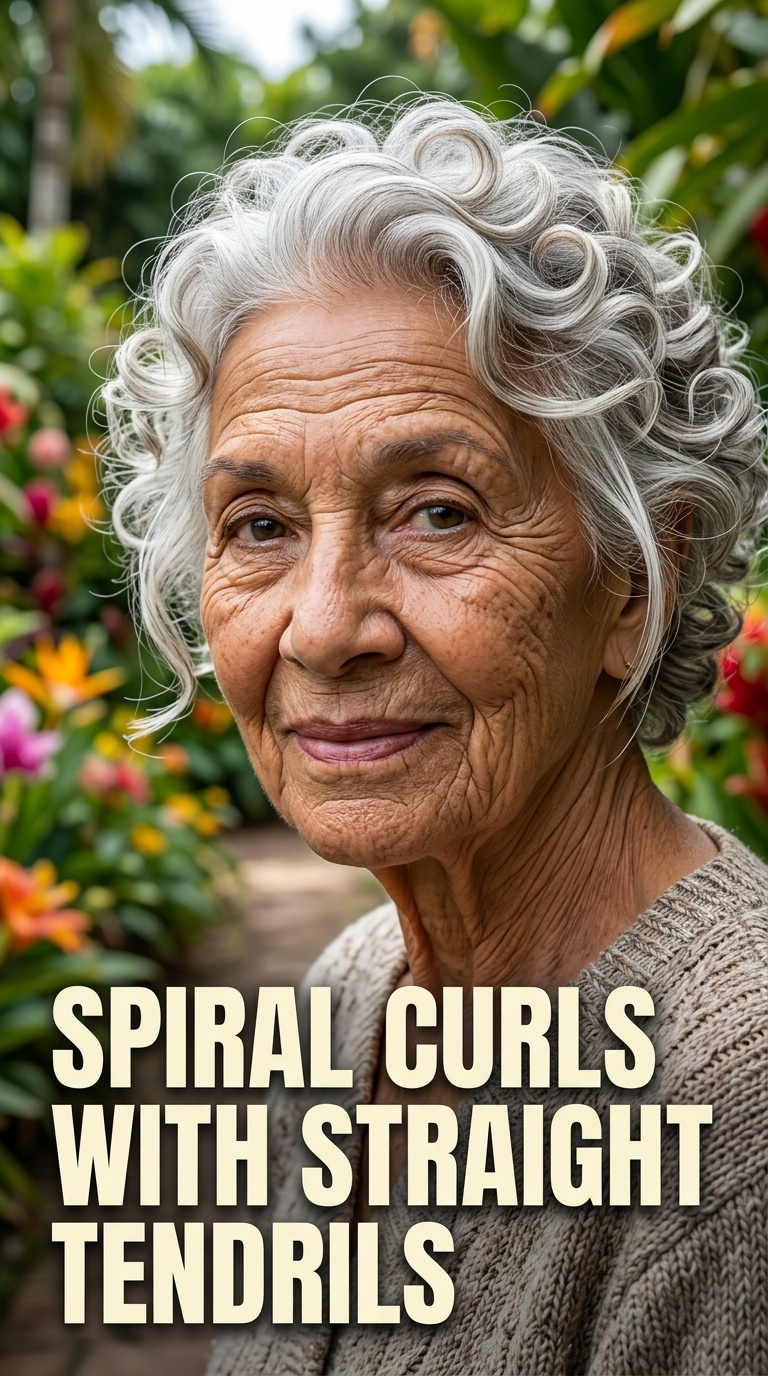 Spiral Curls with Straight Tendrils