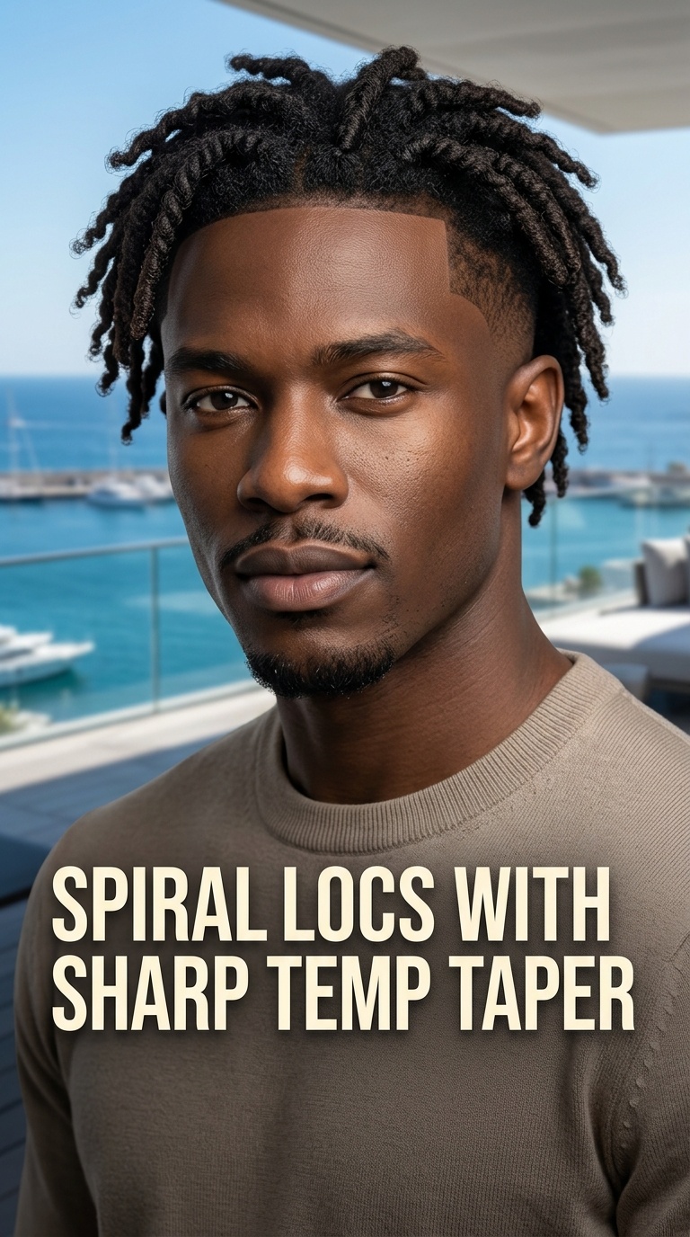 Spiral Locs with Sharp Temp Taper