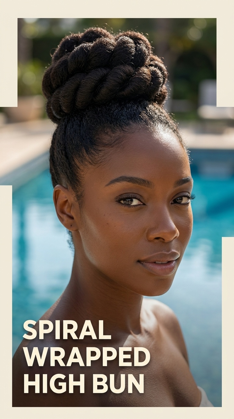 Spiral Wrapped High Bun