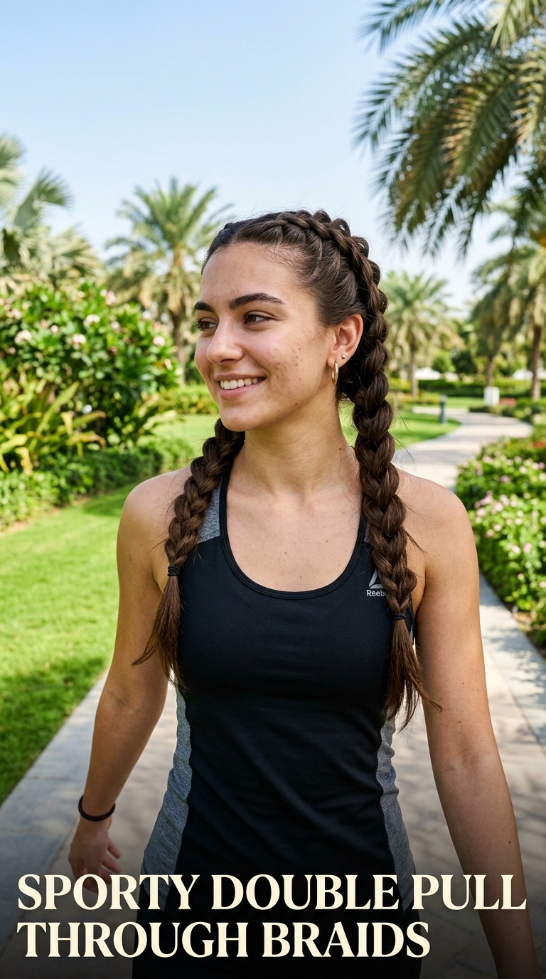 Sporty Double Pull Through Braids