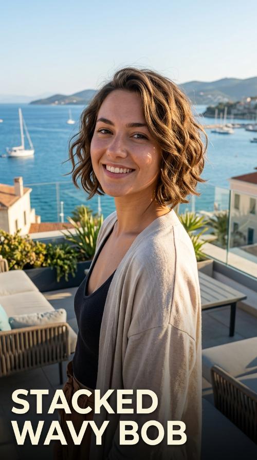Stacked Wavy Bob